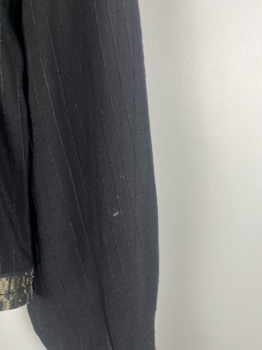 Zeus & Dione 100% silk sheer black and gold blouse size 36 - Picture 6 of 9